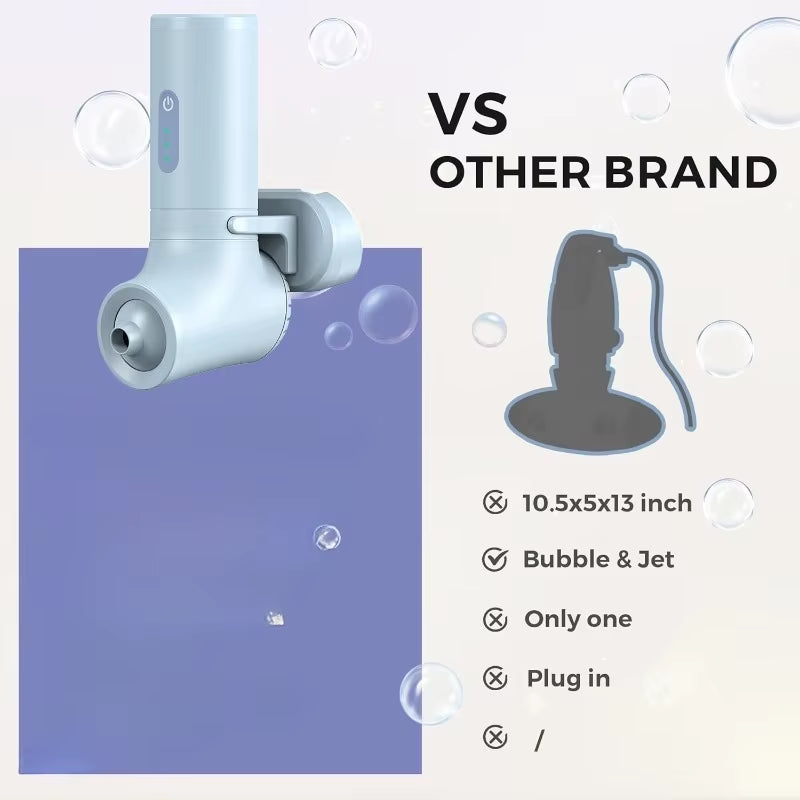 Bath Jet Spa, Cordless Portable Bathtub Accessories with 3-Level Adjustable Speed, Bubble Maker/Bath Jet Mode