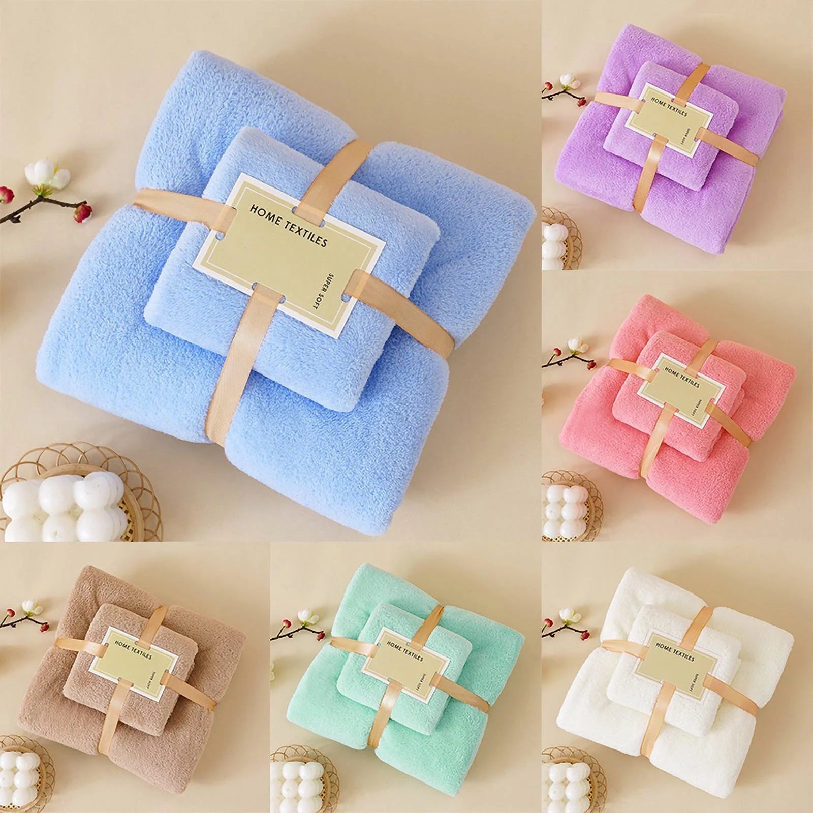 Dengmore Cotton Bath Towels Set Pack of 2 Soft Bath Towels Set of Cotton 2 in 1 Bath Towel and Face Towel