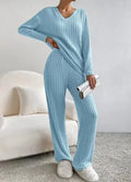 Autumn Ribbed Knit Lounge Duo